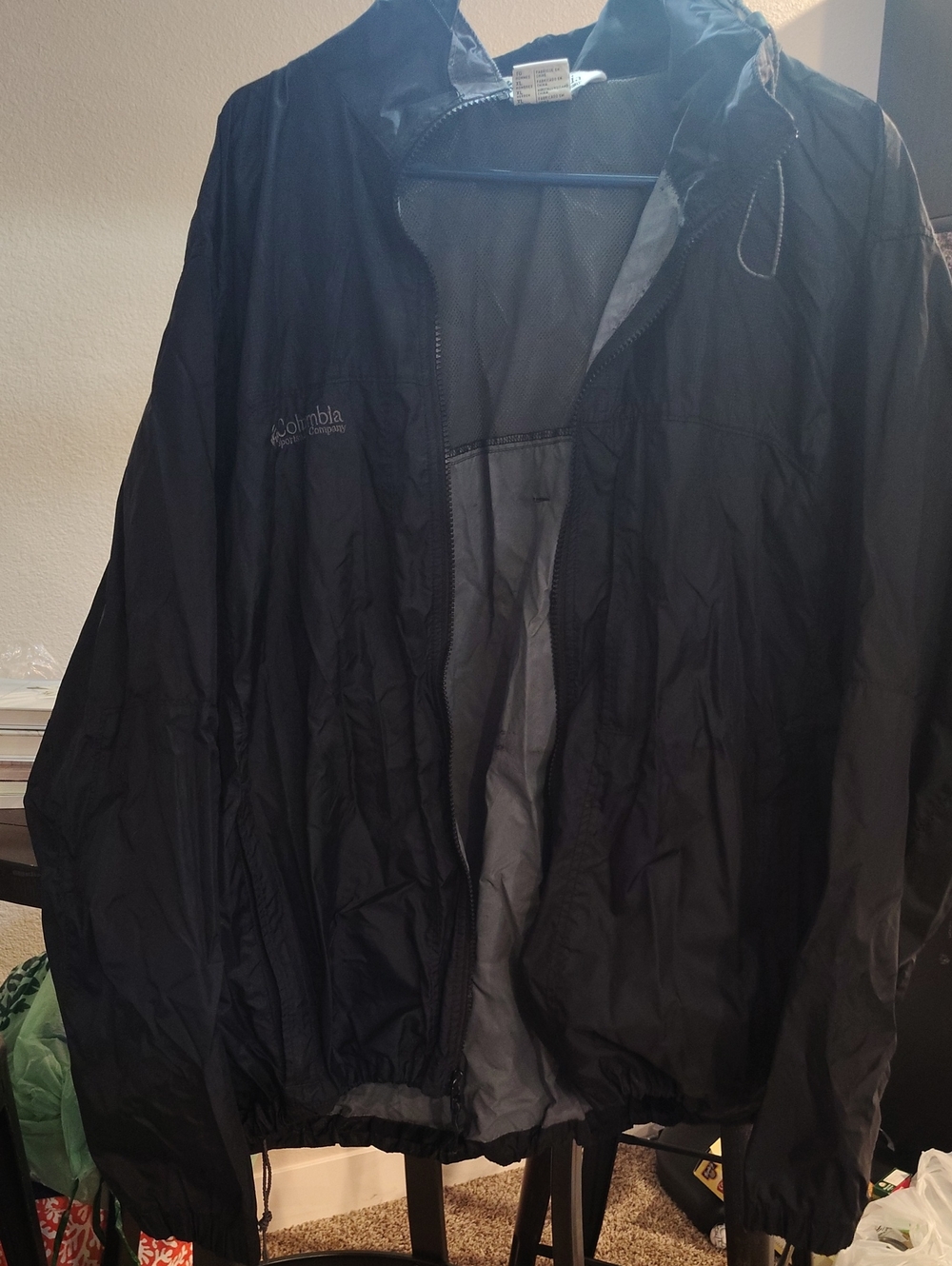 Columbia Black Men's Packable Rain Jacket